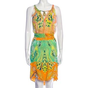 Emilio Pucci silk keyhole dress with pockets!